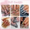 thumbnail image 5 of Uñas postizas cuadradas de prensa corta, uñas postizas de color rosa ombre con diseño brillante, pegamento en las uñas, linda cubierta completa, uñas acrílicas de color sólido para mujeres, decoración, 5 of 5