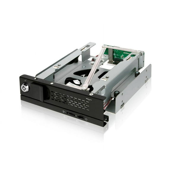 Icy Dock MB171SP-1B | Tray-less 3.5" SAS/SATA HDD Mobile Rack Enclosure for 5.25" Bay | TurboSwap