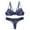 Blue, variant on Hrsba Womens Summer Bra,Plus Size Bra for Womens,Woman's Printing Gathered Together Large Size Daily Bra Underwear No Rims
