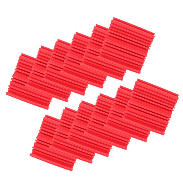Ounissouiy 12 piezas retardante de llama PU bloque de absorción de sonido grabación de Audio en casa insonorizado Panel de reducción de ruido Decoración del hogar Rojo
