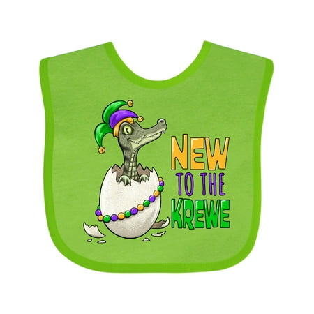 

Inktastic New to the Krewe Mardi Gras Baby Alligator Gift Baby Boy or Baby Girl Bib
