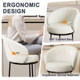 thumbnail image 5 of MultiHaven 26.7" Upholstered Swivel Bar Stool Set of 4 with Back,Modern Counter Height Chair for Kitchen Island - White PU Leather, 5 of 11
