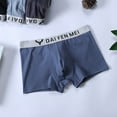 thumbnail image 2 of Gubotare Mens Panties Big and Tall Men's Polyester Blend Total Support Pouch Boxer Brief (Blue,3XL), 2 of 3