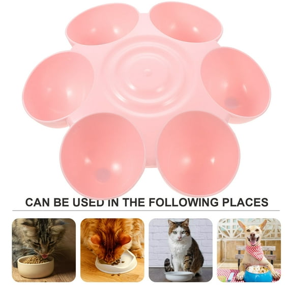 KONTONTY Dog Bowl Plastic Feeding for Multiple Cat Feeder 1Pack