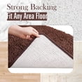 thumbnail image 4 of Alfombra de baño LOCHAS Luxury Shaggy de 60 x 150 cm, color marrón, 4 of 6