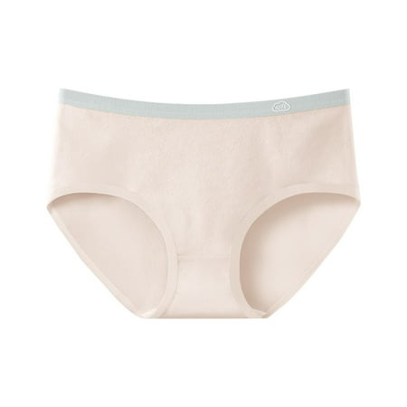 Breathable Underwear for Women Womens Seamless Underwear Thin Mid Waist Panties Plus Size Cotton Underwear for Women L
