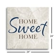 thumbnail image 3 of Home Sweet Home Ecru Floral Sketch 24 x 24 Glass Wall Hanging Sign, 3 of 4