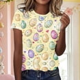 thumbnail image 2 of Levmjia Womens T Shirts Easter Printed Short Sleeve Casual Tops Summer Graphic Tee Round Neck Pullover Soft Comfortable Stretch Fit Daily Wear, 2 of 5
