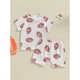 thumbnail image 3 of Suealasg Toddler Boys Clothes 6M 1T 2T 3T Short Sleeve Rugby Print T-Shirt Tops and Shorts Sets 2Pcs Baby Summer Vacation Outfits, 3 of 7
