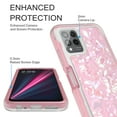 thumbnail image 2 of T-Mobile Revvl 6 5G Case, Rosebono Hybrid Graphic Design Pattern Cover Case For T-Mobile Revvl 6 5G (Pink Shell), 2 of 4