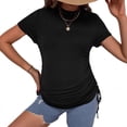 thumbnail image 5 of Neewe Women's Maternity Shirts, Crew Neck Maternity Top Short Sleeve Casual Cotton Tee Pregnancy Clothes, 5 of 7