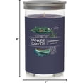 thumbnail image 3 of Yankee Candle Lakefront Lodge Signature Medium Pillar Candle - 14.25oz., Dark Blue - Soy Wax Blend, Metal Lid Coaster, 3 of 5