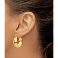 thumbnail image 4 of 10K Yellow Gold Polished 10.5Mm Tapered Hoop Earrings (Width 11) (Length 20) - Jbsp, 4 of 6