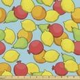 thumbnail image 1 of Fruits Upholstery Fabric by the Yard, Pomegranate Lemon Pear and Citrus Garnet Fresh Juicy Sour Taste Menu Pattern, Decorative Fabric for DIY and Home Accents, 5 Yards, Multicolor by Ambesonne, 1 of 4