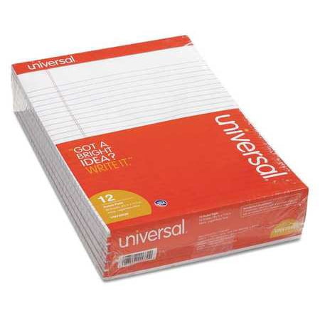 Universal Perforated Edge Writing Pad, Legal Ruled, Letter, White, 50 Sheet, (Best Electronic Writing Pad)