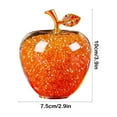 thumbnail image 3 of Crystal Apple Christmas Ornament Gift - Handcrafted Glass Decor Eve Present for Couples Romantic Keepsake Holiday Table Accent(Orange), 3 of 6