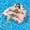 Pink, variant on U-Shaped Inflatable Pool Float Lounge Chair, Comfort Water Float For Adults, Sturdy Inflatable Seat For Swimming Parties And Summer Water Entertainment,Brown