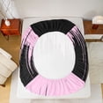 thumbnail image 5 of Homewish Neon Stripe Twin Sheet Sets,Modern Geometric Print Twin Fitted Sheet,Pink Black Flat Sheet For Girls Boys,Ultra Soft Home Decor,3pcs, 5 of 7