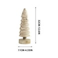 thumbnail image 3 of Hometravel Wooden Christmas Tree Decor, Log Style Tabletop Christmas Craft, Natural Holiday Atmosphere Decoration for Home, Office, Mantel, 3 of 5