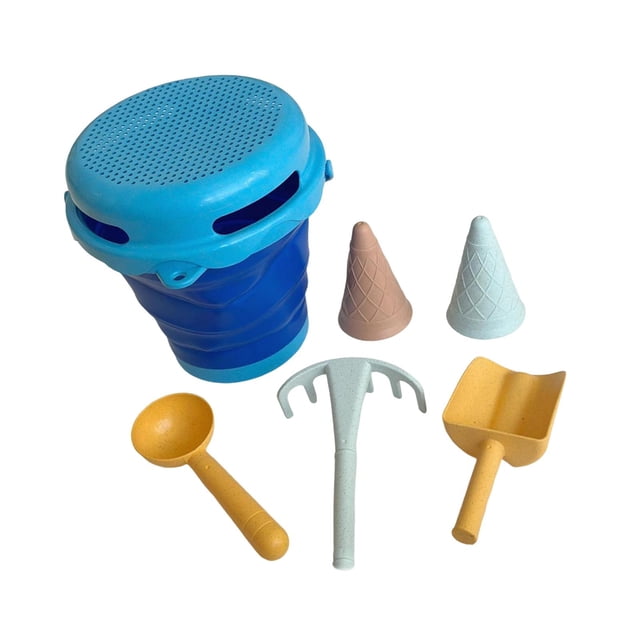 Juguetes de playa para niños, herramientas para excavar en la arena, recuerdos de fiesta, diversión portátil al aire libre, plegables Azul