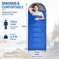 thumbnail image 3 of Camping Sleeping Bag for Adults, Lightweight Portable Sleeping Bag, Compact Sleeping Bag for Camping Hiking Travel Outdoor Use,210×73cm, 3 of 7