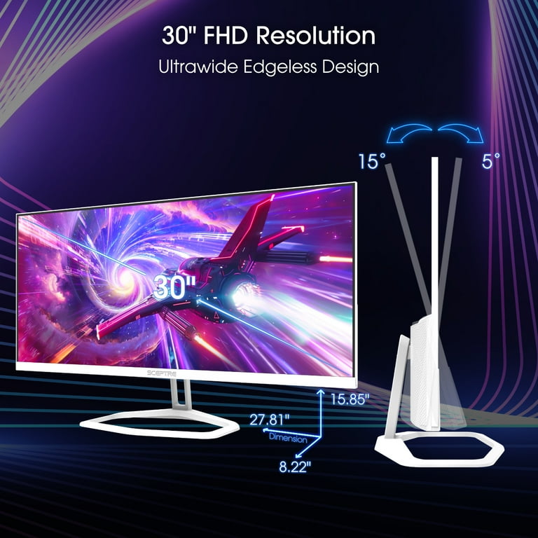 Sceptre, Gaming Monitor, 30-inch, 2560x1080, 210Hz, 1ms - Walmart.com