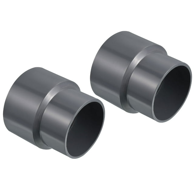 Unique Bargains Raccord Droit pour Tuyau de Réducteur en PVC 90x75mm, Gris 2 Pack