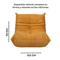 thumbnail image 5 of Sillon individual  Lounge AIRJOL YY-85 Amarillo Caterpillar Camel Sillón Moderno Ergonómico Acolchado Retro Chic para Sala y Recámara, 5 of 5
