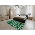 thumbnail image 5 of Ahgly Company Machine Washable Indoor Rectangle Transitional Deep Teal Green Area Rugs, 5' x 8', 5 of 7