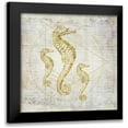 thumbnail image 1 of Murdock, Ramona 20x20 Black Modern Framed Museum Art Print Titled - Seahorse Geometric Gold, 1 of 5