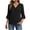 Black, variant on Women’s chiffon Tops Summer 3/4 Length Sleeve Dressy Blouses V-Neck Business Casual Tops 2026 Easter