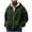 Army Green, variant on Men's Winter Zipper Hooded Fleece Sweatshirt With Patch Pocket Casual Jacket for Cold Weather Outdoor Activities and Daily Wear with Warm and Soft Material,Army Green,L