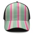 thumbnail image 2 of Design Pattern Baseball Cap – Stylish Spliced Design Adjustable Trucker Hat with Full Print Front & Brim, Breathable Cotton Blend Snapback for Sports, Travel & Daily Wear, 2 of 3