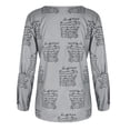 thumbnail image 4 of PVCS Mode Décontractée Femmes Col Rond Imprimé Boutonnage Simple Manches Longues Blouse, 4 of 8