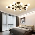 thumbnail image 2 of Semi Flush Mount Ceiling Light,10-Light E26 Base Modern Black Sputnik Chandelier,Industrial Ceiling Lamp Fixture for Kitchen Farmhouse Living Room Dining Room (Bulbs Not Included), 2 of 3