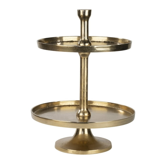 Tripar 2 Tier Round Gold Stand