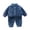 Dark Blue, variant on 1-7T Toddler Little Boys Girls Winter Warm Fleece Clothes 2Pcs Kids Casual Thick Plush Zipper Jacket Coat with Pockets Solid Long Pant Set