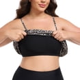 thumbnail image 5 of Ocean Blue Women's Plus Size Blouson Bandeau Tankini Top Bathing Suit Strapless Tankinis Swimsuits, 5 of 8
