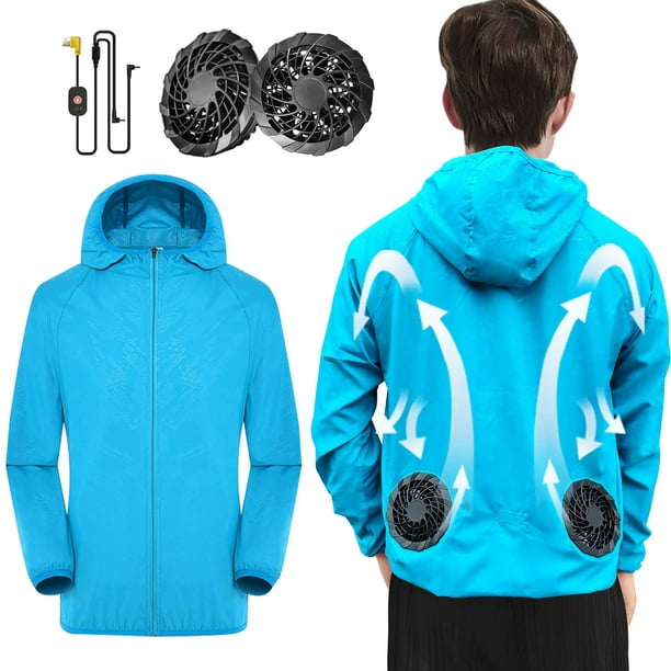 Cooling Jacket Men Women - Battery Powered Wearable Jacket 3 Speed Control Cool Clothing for Hot Weather Walmart.com