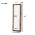 thumbnail image 6 of Irene Inevent Jewelry Cabinet Wall Mounted Jewelry Storage Organizer Velvet Interiors Key Lock Display Shelf, 6 of 10