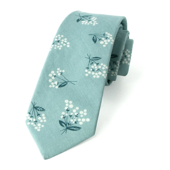 Spring Notion Men's Floral Print Cotton Skinny Tie