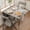 Grey, variant on Space-Saving 5-Piece Folding Dining Table Set for 4, Drop Leaf Kitchen Table with 4 Collapsible Chairs, Lockable Wheels and Storage Shelf for Small Apartments,Walnut