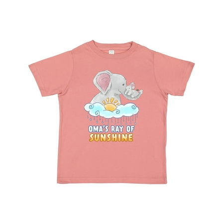 

Inktastic Oma s Ray of Sunshine Cute Elephants Rainclouds and Sun Gift Toddler Boy or Toddler Girl T-Shirt