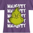 thumbnail image 3 of Dr. Seuss - Naughty Grinch - Toddler And Youth Girls Short Sleeve Graphic T-Shirt, 3 of 5