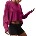 thumbnail image 2 of Ankishi Long Sleeve Open Back Top Cropped Gym Yoga Fitness Open Back Long Sleeve Top for Running Yoga Sports Exercise, 2 of 7
