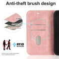 thumbnail image 7 of Decase iPhone 12 Pro Max Wallet Case with RFID Blocking Card Slots Kickstand Magnetic Closure, Protective PU Leather Shockproof Cover Compatible with Magsafe For iPhone 12 Pro Max,Pink, 7 of 7