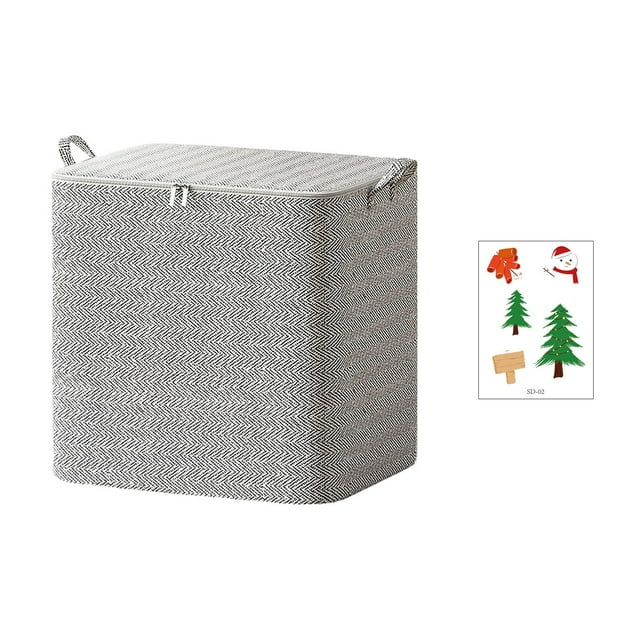 Bolsas de Almacenamiento de Ropa 2Pcs Bolsa de Almacenamiento de Cremallera No Tejida, Cesta de Edredón Móvil de 35x25x20cm Bolsa de Viaje Plegable de Gran Capacidad