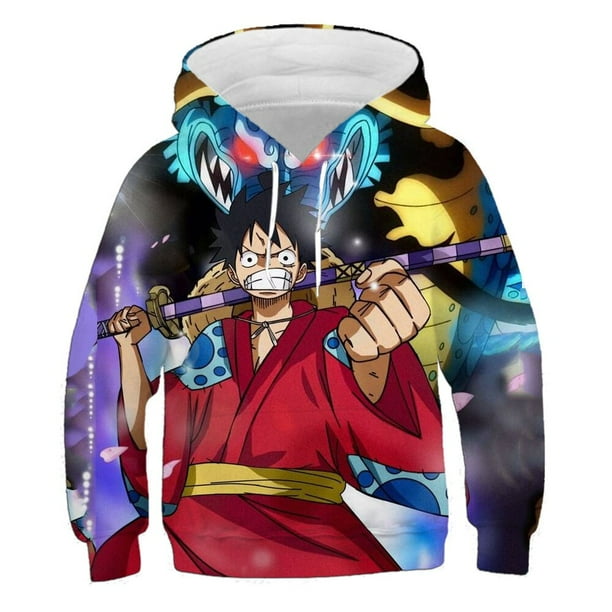 Moda Anime One Pieces Hoodie Niños Sudadera Niños Ropa Niñas Sudadera Hombre Harajuku Streetwear Niños Pullover150 zhangyuxiang CONDUJO