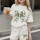 thumbnail image 2 of Vestido de manga corta para niños Día de San Patricio impreso de dos piezas Conjunto de cuello redondo con pantalones cortos, blusa de manga corta, 2 of 6