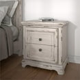 thumbnail image 3 of American Woodcrafters Providence Antique White Wood Two Drawer Nightstand, 3 of 8